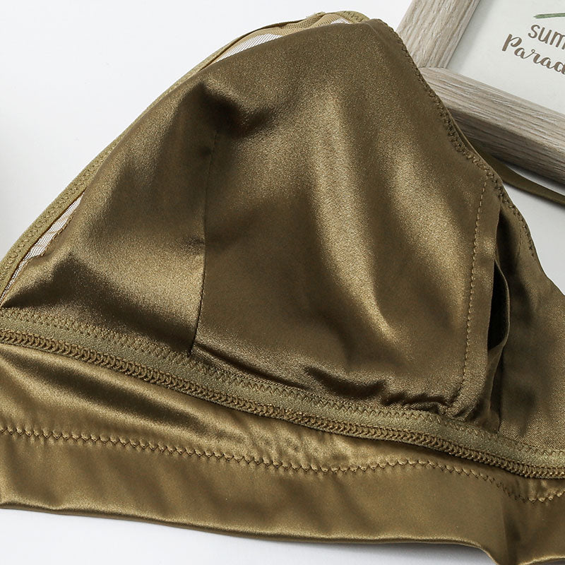 Wireless Sexy Seamless 3/4 Cup Mulberry Silk Bras [SKBR0006]