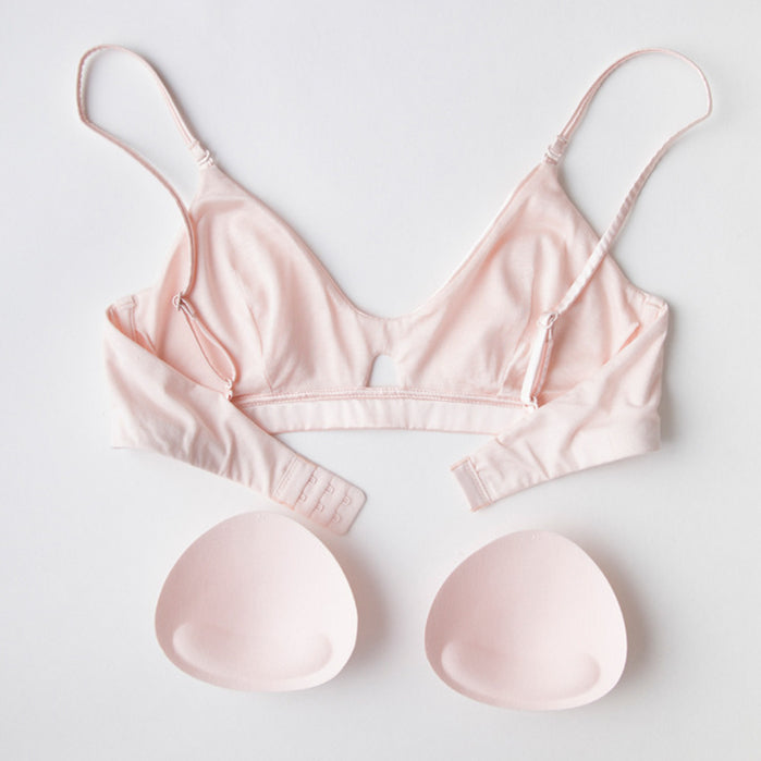 Wireless Cute Seamless 3/4 Cup Mulberry Silk Bras [SKBR0057]