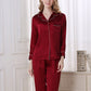 16Momme Pure Mulberry Silk Long Sleeves Notch Collar Pajamas Set [SKPA0027]