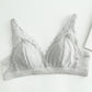 Wireless Romantic Breathable Triangle Lace Mulberry Silk Bras [SKBR0041]