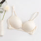 Wireless Simple Seamless 1/2 Cup Mulberry Silk Bras [SKBR0042]
