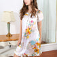 16Momme Pure Mulberry Silk Sweet Mini Printing Sleepshirt [SKSH0037]