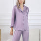 16Momme Pure Mulberry Silk Long Sleeves Notch Collar Pajamas Set [SKPA0027]