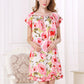 16Momme Pure Mulberry Silk Sweet Mini Printing Sleepshirt [SKSH0037]