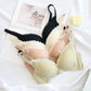 Wireless Cute Gathered 3/4 Cup Lace Mulberry Silk Bras [SKBR0067]