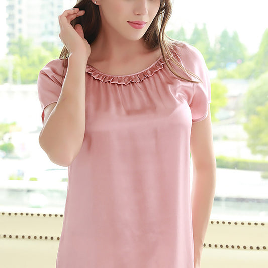 16Momme Pure Mulberry Silk Sweet Mini Sleepshirt [SKSH0029]