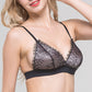 Wireless Romantic Breathable Triangle Lace Mulberry Silk Bras [SKBR0033]