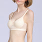 Wireless Simple Gathered 3/4 Cup Mulberry Silk Bras [SKBR0075]