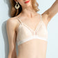 Wireless Romantic Breathable Triangle Lace Mulberry Silk Bras [SKBR0046]