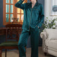 19Momme Pure Mulberry Silk Long Sleeves Notch Collar Pajamas Set [SKPA0003]