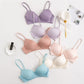 Wireless Simple Seamless 1/2 Cup Mulberry Silk Bras [SKBR0042]