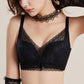 Wireless Sexy Gathered 3/4 Cup Lace Mulberry Silk Bras [SKBR0025]