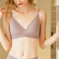 Wireless Romantic Seamless Triangle Mulberry Silk Bras [SKBR0068]