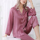 16Momme Pure Mulberry Silk Long Sleeves Notch Collar Pajamas Set [SKPA0027]