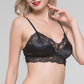 Wireless Sexy Gathered 3/4 Cup Lace Mulberry Silk Bras [SKBR0007]
