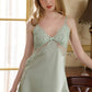 16Momme Pure Mulberry Silk Sexy Mini Lace Sleepshirt [SKSH0018]
