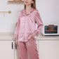 19Momme Pure Mulberry Silk Long Sleeves Notch Collar Lace Pajamas Set [SKPA0022]