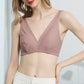 Wireless Elegant Seamless Breathable Triangle Mulberry Silk Bras [SKBR0043]