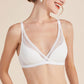 Wireless Romantic Breathable 3/4 Cup Lace Mulberry Silk Bras [SKBR0036]