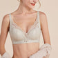 Wireless Sexy Gathered 3/4 Cup Lace Mulberry Silk Bras [SKBR0009]