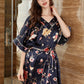 19Momme Pure Mulberry Silk Sweet Above Knee Printing Sleepshirt [SKSH0047]