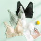 Wireless Romantic Breathable Triangle Lace Mulberry Silk Bras [SKBR0059]