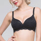 Wireless Sexy Gathered 3/4 Cup Lace Mulberry Silk Bras [SKBR0021]