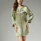 16Momme Pure Mulberry Silk Sexy Mini Button Sleepshirt [SKSH0041]