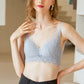 Wireless Romantic Gathered 3/4 Cup Lace Mulberry Silk Bras [SKBR0062]