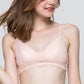 Wireless Romantic Anti Emptied Triangle Lace Mulberry Silk Bras [SKBR0038]