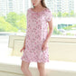 19Momme Pure Mulberry Silk Sweet Above Knee Printing Sleepshirt [SKSH0028]