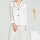 19Momme Pure Mulberry Silk Long Sleeves Notch Collar Pajamas Set [SKPA0006]