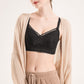 Wireless Elegant Plus Size Minimizer Tank Top Lace Mulberry Silk Bras [SKBR0054]