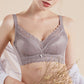 Wireless Elegant Gathered 3/4 Cup Lace Mulberry Silk Bras [SKBR0017]