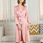 19Momme Pure Mulberry Silk Elegant Maxi Belted Sleepshirt [SKSH0063]