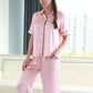 19Momme Pure Mulberry Silk Short Sleeves Notch Collar Pajamas Set [SKPA0021]