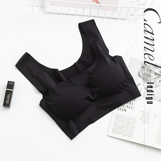 Wireless Simple Seamless Anti Emptied Tank Top Mulberry Silk Bras [SKBR0048]