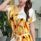 16Momme Pure Mulberry Silk Elegant Mini Printing Sleepshirt [SKSH0024]