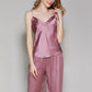 19Momme Pure Mulberry Silk Strap V Collar Pajamas Set [SKPA0048]