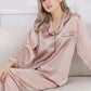 16Momme Pure Mulberry Silk Long Sleeves Notch Collar Pajamas Set [SKPA0027]