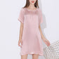 16Momme Pure Mulberry Silk Sweet Mini Printing Sleepshirt [SKSH0050]