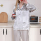 16Momme Pure Mulberry Silk Long Sleeves Notch Collar Pajamas Set [SKPA0001]