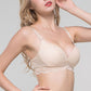 Wireless Sexy Gathered 3/4 Cup Lace Mulberry Silk Bras [SKBR0021]