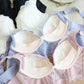 Wireless Elegant Gathered 3/4 Cup Lace Mulberry Silk Bras [SKBR0073]