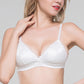 Wireless Romantic Breathable Triangle Lace Mulberry Silk Bras [SKBR0033]