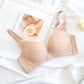Wireless Cute Gathered 3/4 Cup Lace Mulberry Silk Bras [SKBR0067]