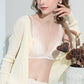 Wireless Sexy Gathered Triangle Lace Mulberry Silk Bras [SKBR0066]