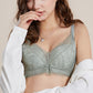 Wireless Sexy Gathered 3/4 Cup Lace Mulberry Silk Bras [SKBR0025]