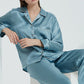 16Momme Pure Mulberry Silk Long Sleeves Notch Collar Pajamas Set [SKPA0007]