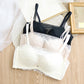 Wireless Elegant Gathered Tank Top Lace Mulberry Silk Bras [SKBR0063]